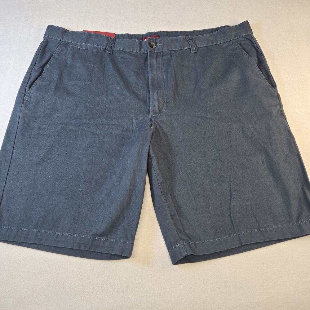 New Merona Flat Front Shorts Size 42 Navy Blue Chino Casual